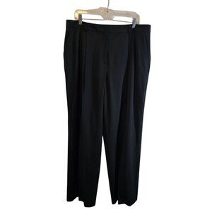 ST. JOHN CAVIAR WOMENS DRESS SLACKS SIZE 16 BLACK WOOL BLEND